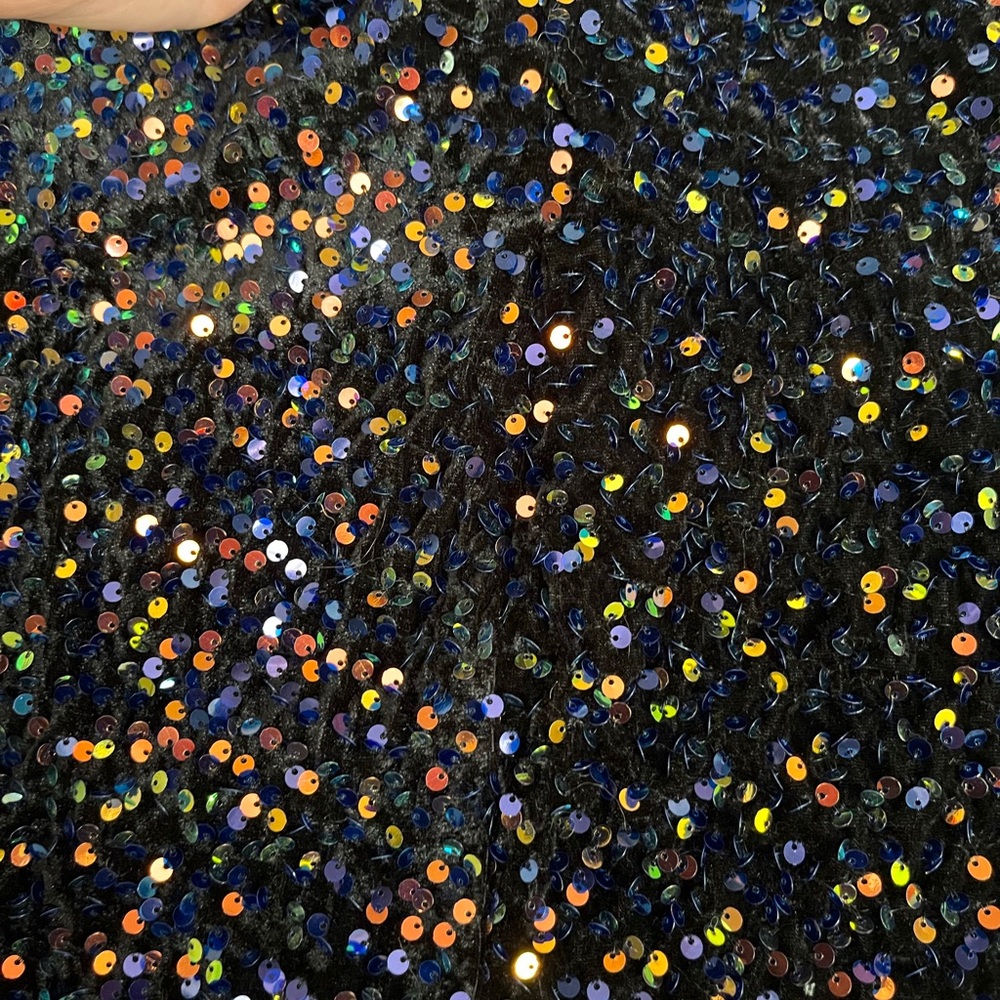 Sexy Black Sequin Mini Dress - Picture 6 of 9